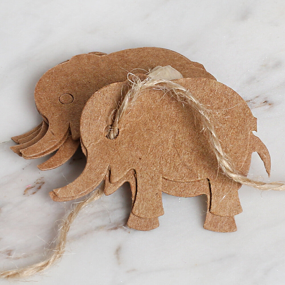 Loren 10'lu Fil Desenli Kraft Etiket ve Klipsli Etiket İpi